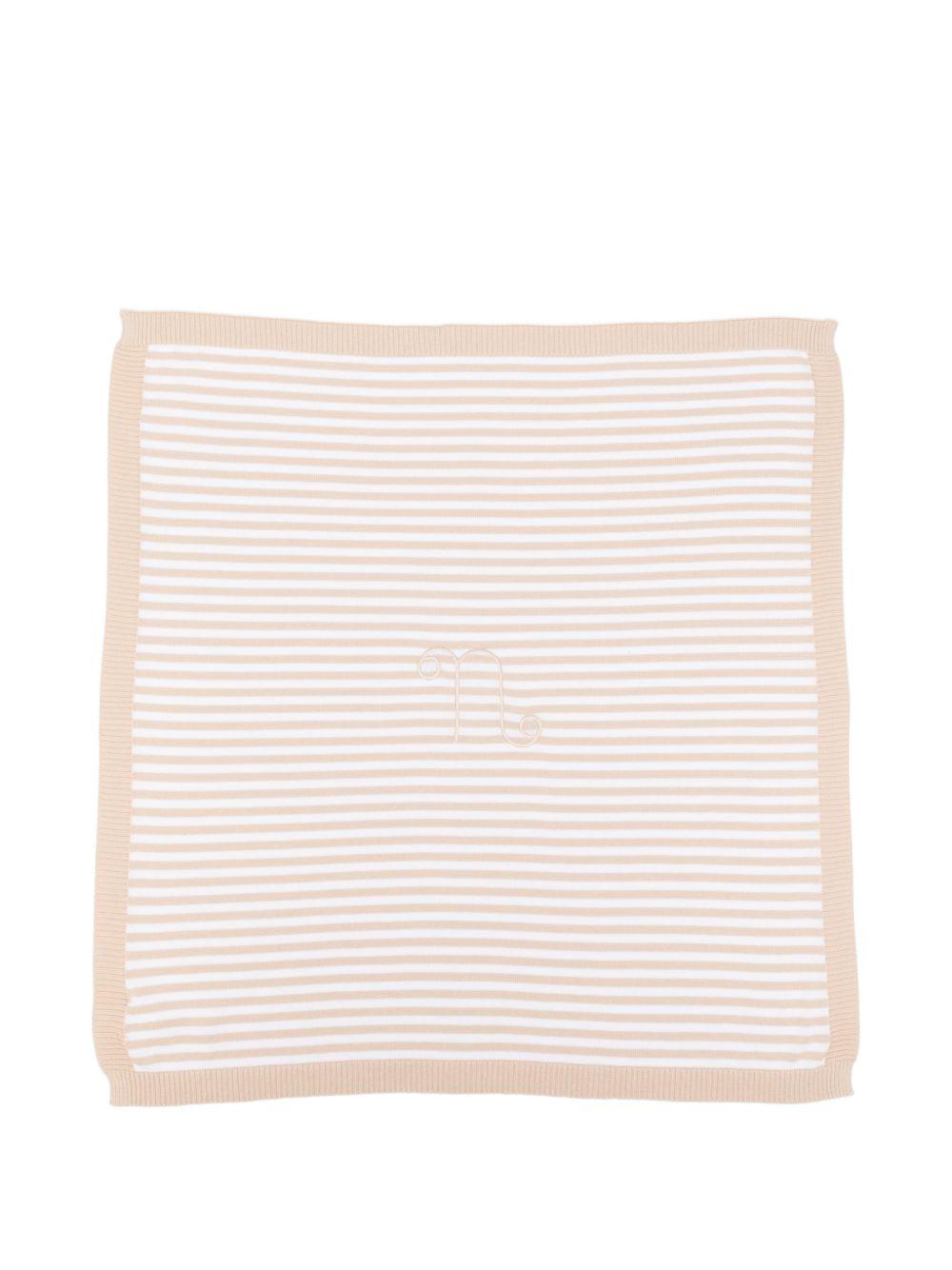 Copertina in cotone organico a righe E26008 BEIGE NANAN KIDS 