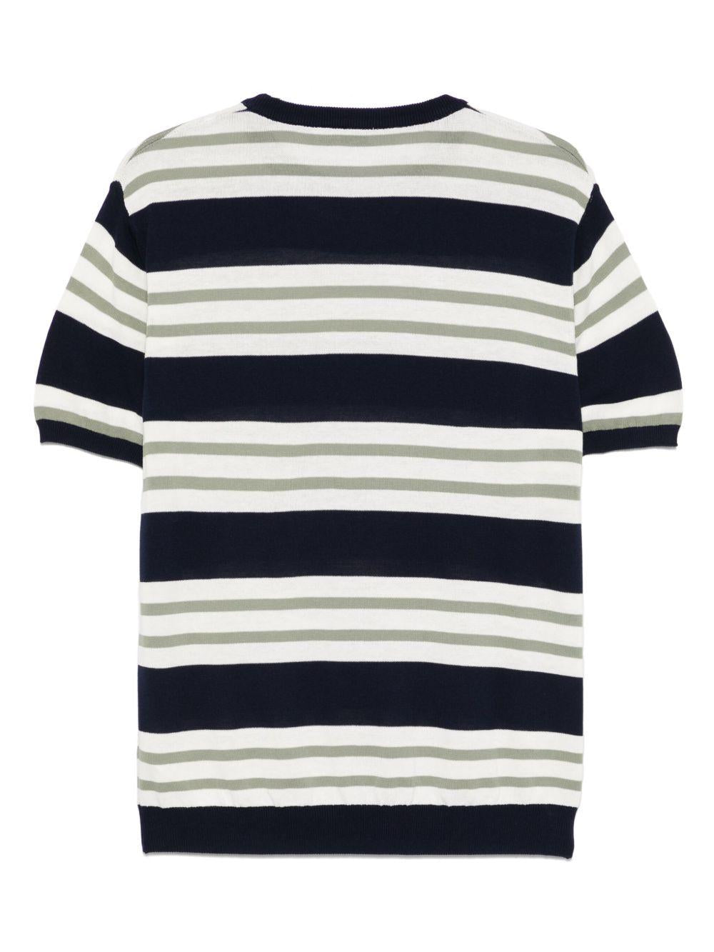T-shirt in maglia con fantasia a righe