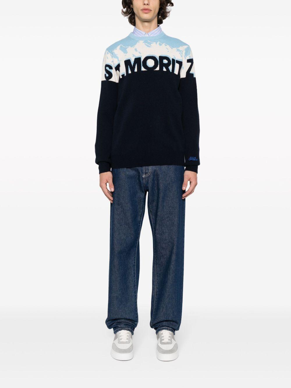 Maglione Uomo Blu Lana HER0011 09975E MC2 SAINT BARTH 