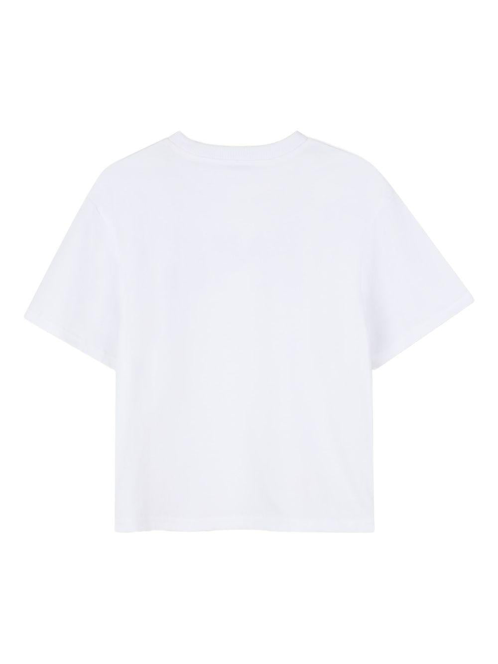 T-shirt in cotone con strass a maniche corte W60746 10P MARC JACOBS KIDS 