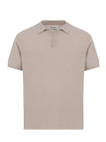Sloan Polo Shirt in Stone Grey Knit