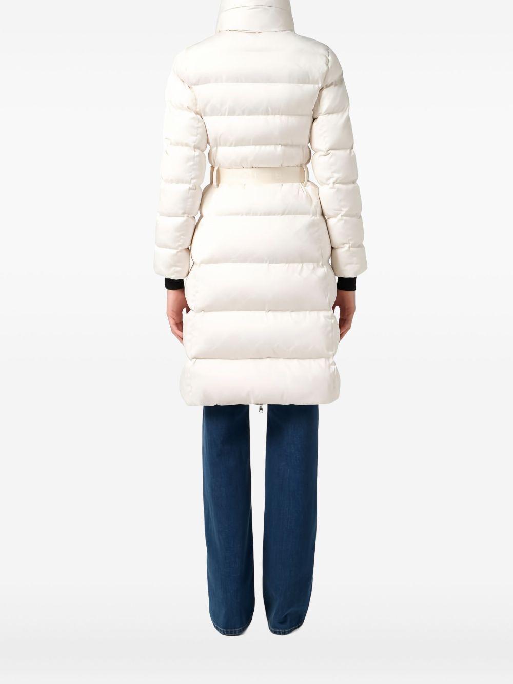Cappotto Latte Effetto Jacquard con Cintura PI84D56E2 DZ9 ELISABETTA FRANCHI 
