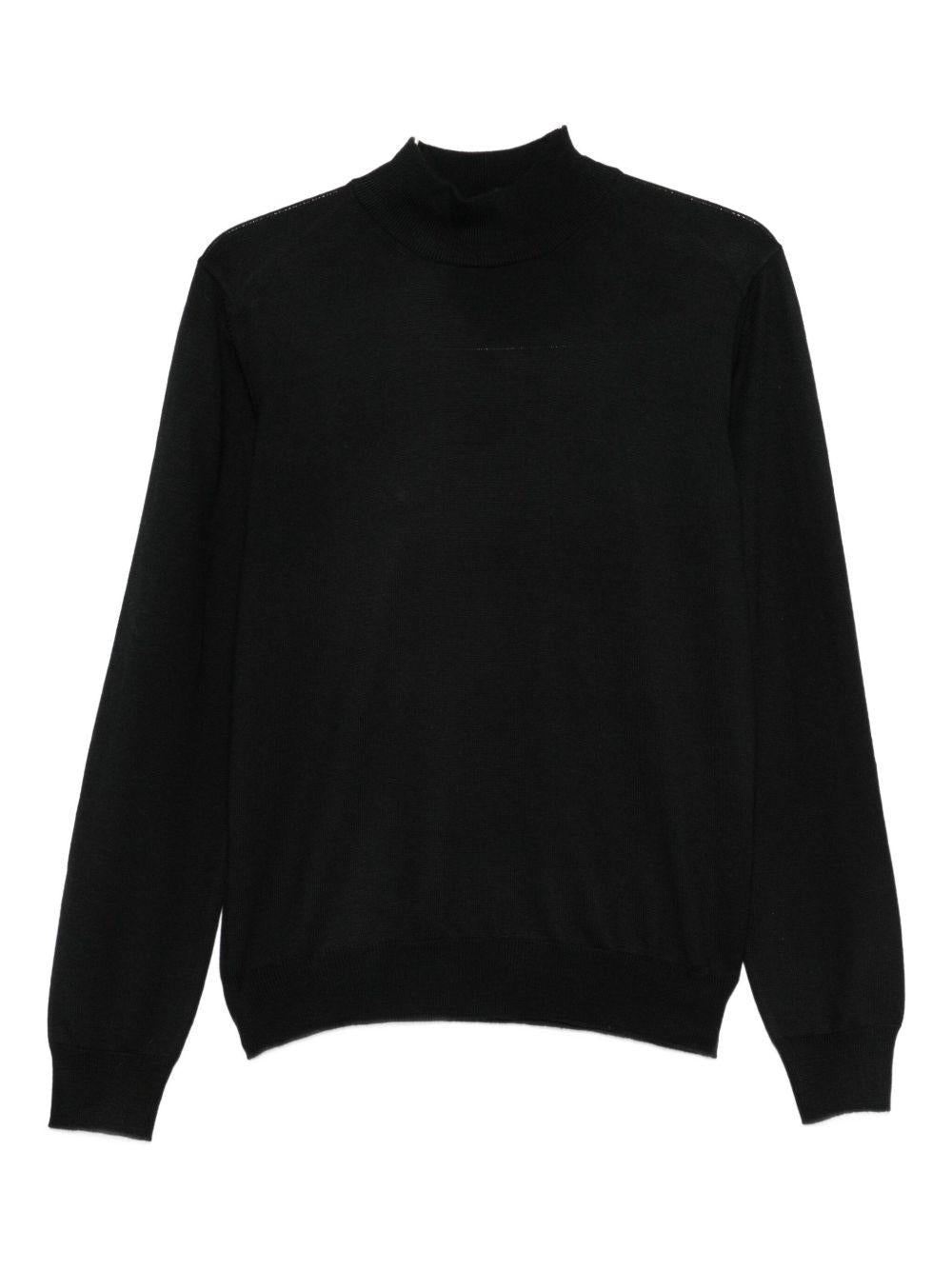 Maglione nero a collo alto e maniche lunghe LIONELGSI2501 099 TAGLIATORE 