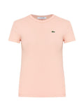 T-shirt a coste con logo coccodrillo