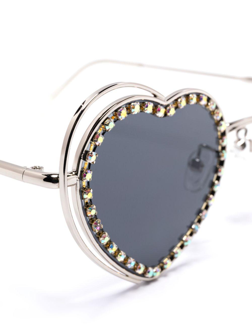 Occhiali cuore con strass