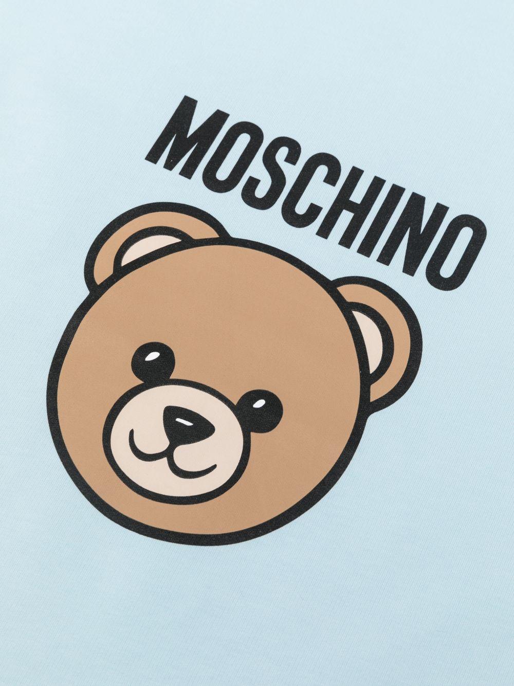Sciarpa azzurra con stampa MUB00MLCA19 40304 MOSCHINO KIDS 