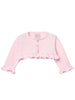 Carigan crop rosa con ricamo