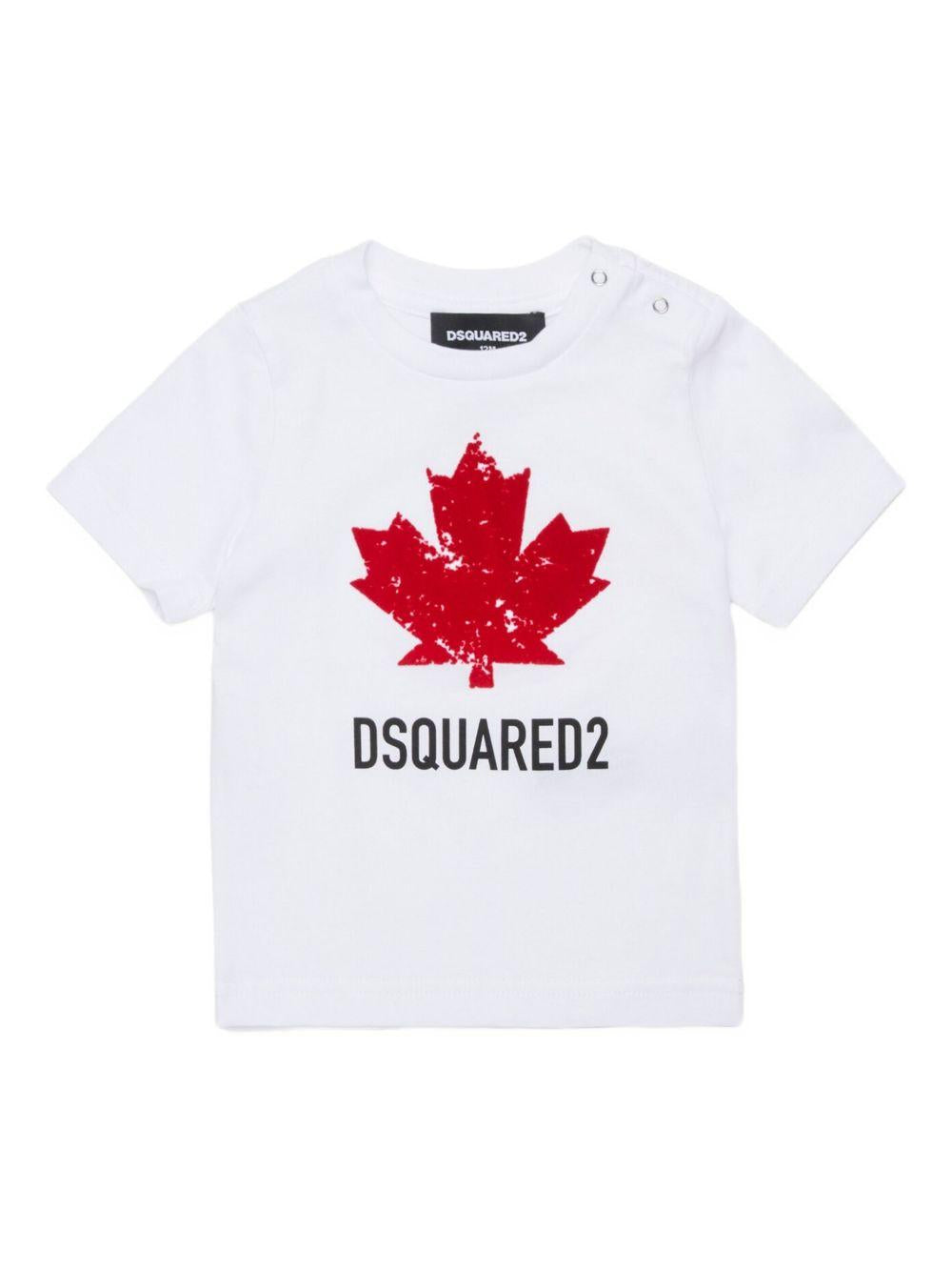 T-shirt con Logo DQ3112D00XM DQ100 DSQUARED KIDS 