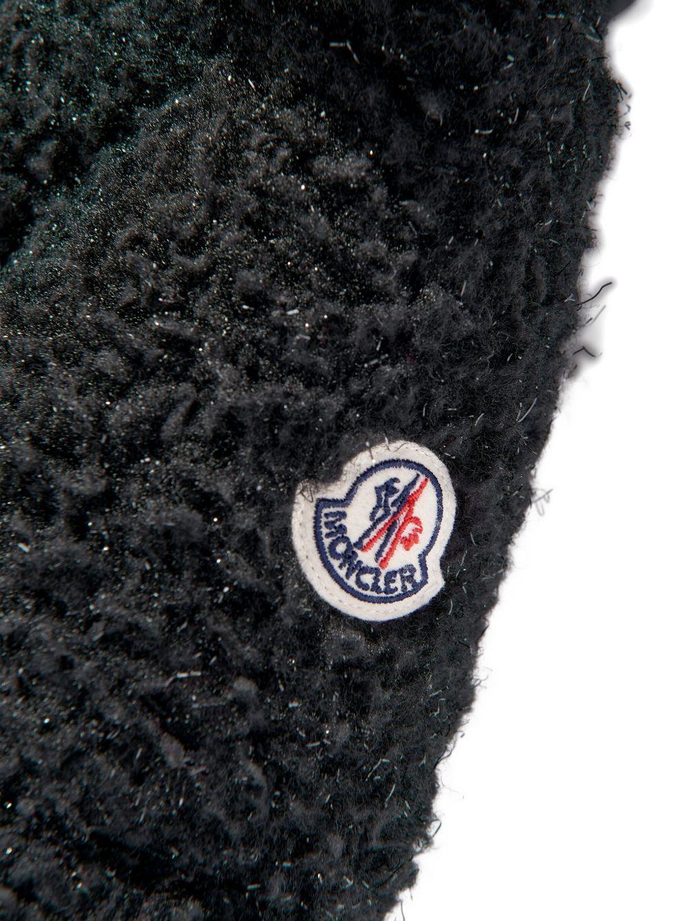 Giacca nera trapuntata con cappuccio K29541A0009389B68 999 MONCLER KIDS 