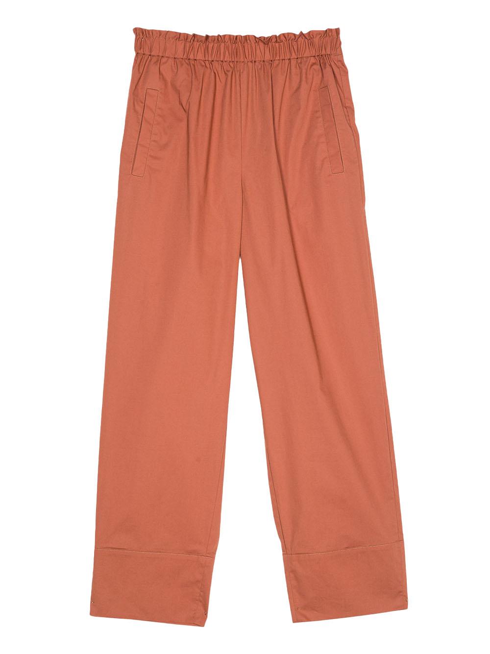 Pantalone marrone vita elasticizzata