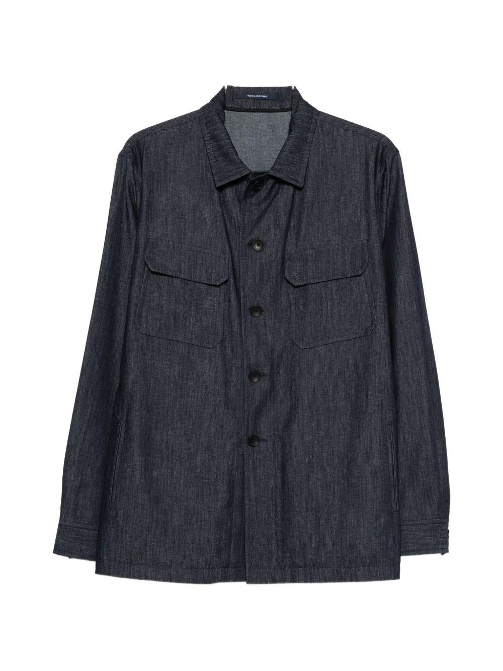 Giacca camicia in cotone con tasche a filetto GCALVIN260013 B3394 TAGLIATORE 