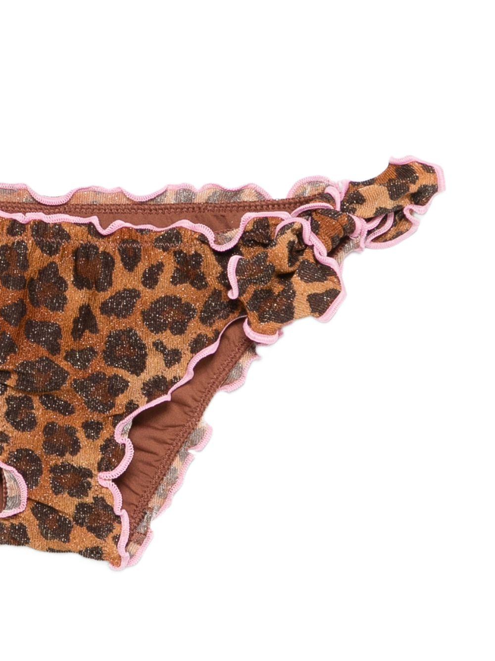 Slip stampa leopard con rouches CRIC001 00520L MC2 SAINT BARTH KIDS 