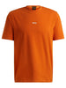 T-shirt arancione mini logo petto