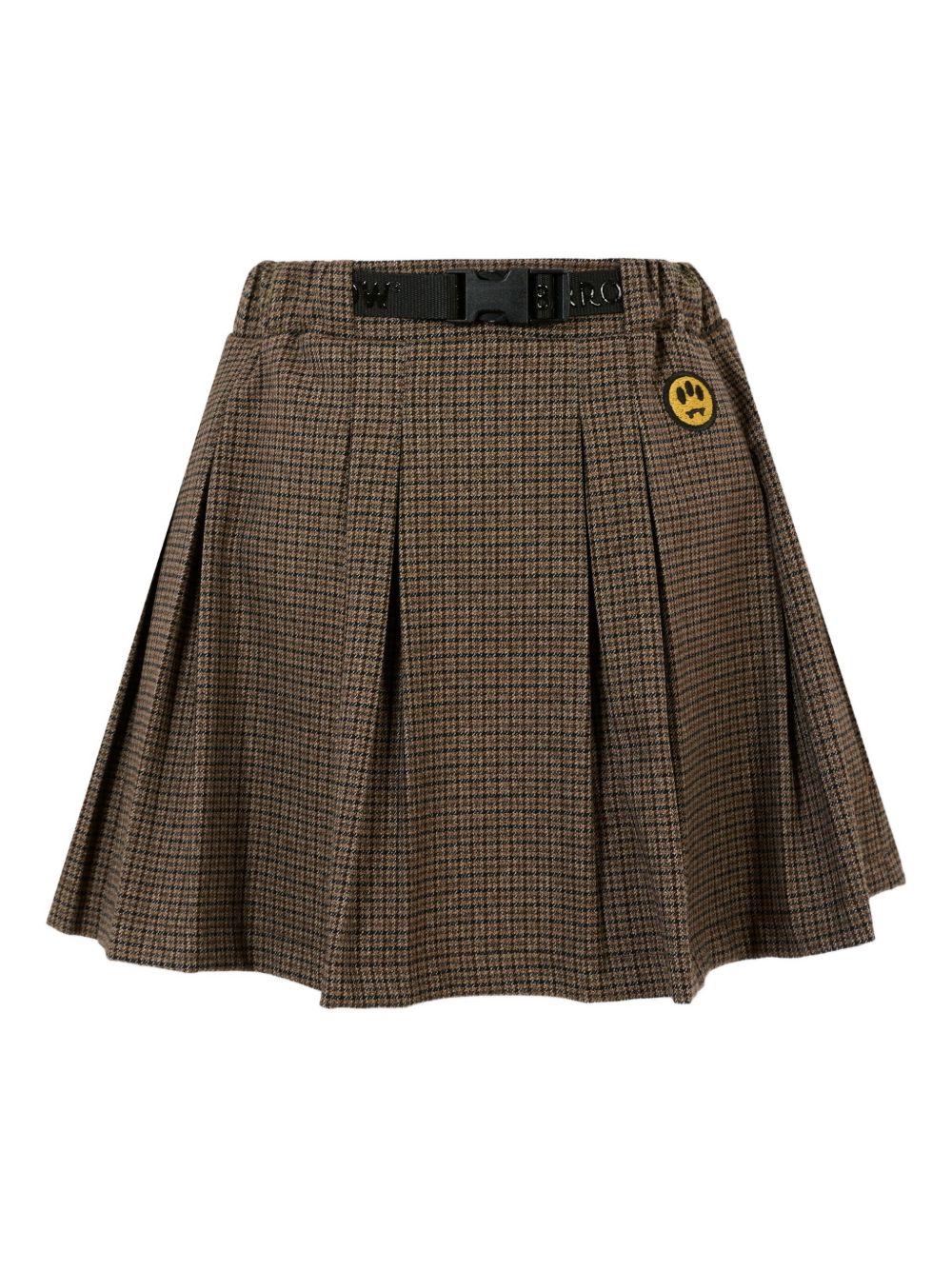 Gonna Plissettata a Quadri con Cintura Regolabile F5BKJGSK143 140 BARROW KIDS 