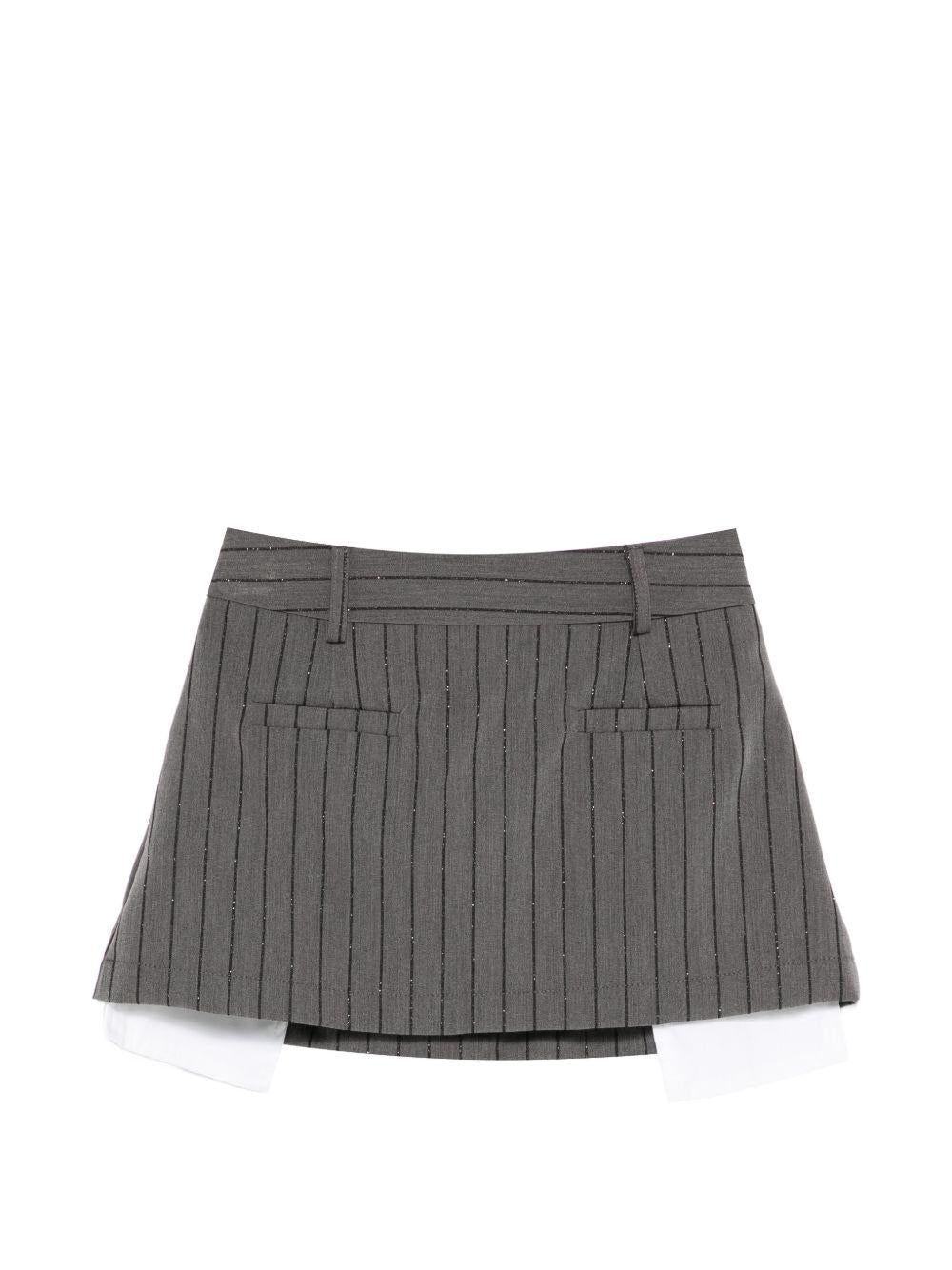 Gonna a pieghe con lavorazione a coste RGP26043MG GREY JOHN RICHMOND KIDS 