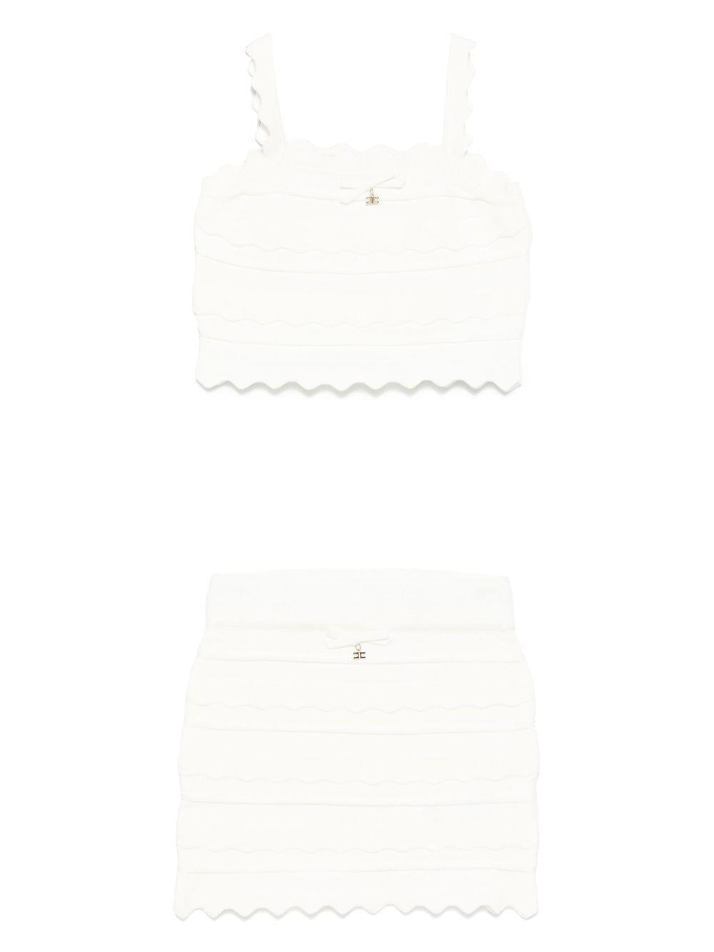 Completo bianco a smerlo (2pz)