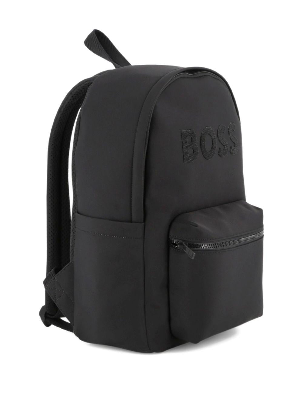 Zaino con Logo Goffrato e Tasca Frontale J52714 09B BOSS KIDSWEAR 