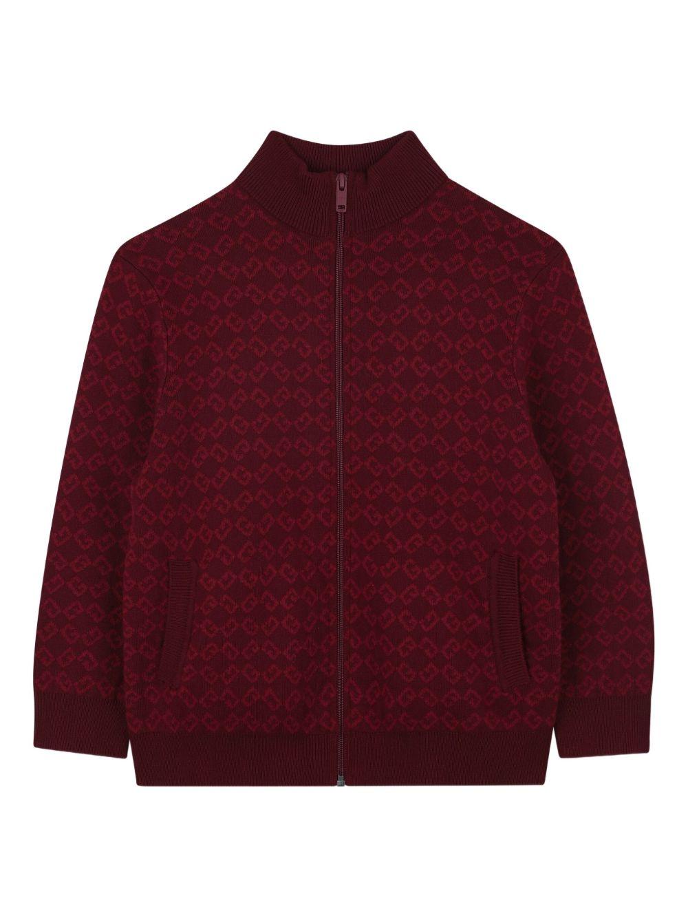 Cardigan con Zip e Motivo Monogramma All-Over H30948 95C GIVENCHY KIDS 