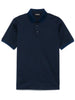 Polo blu logo all-over