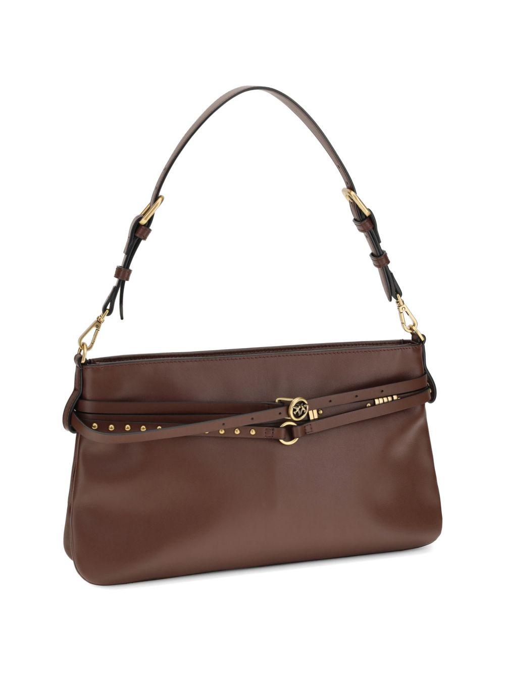 Borsa a spalla in pelle con tracolla regolabile 106176A0QO R49Q PINKO 