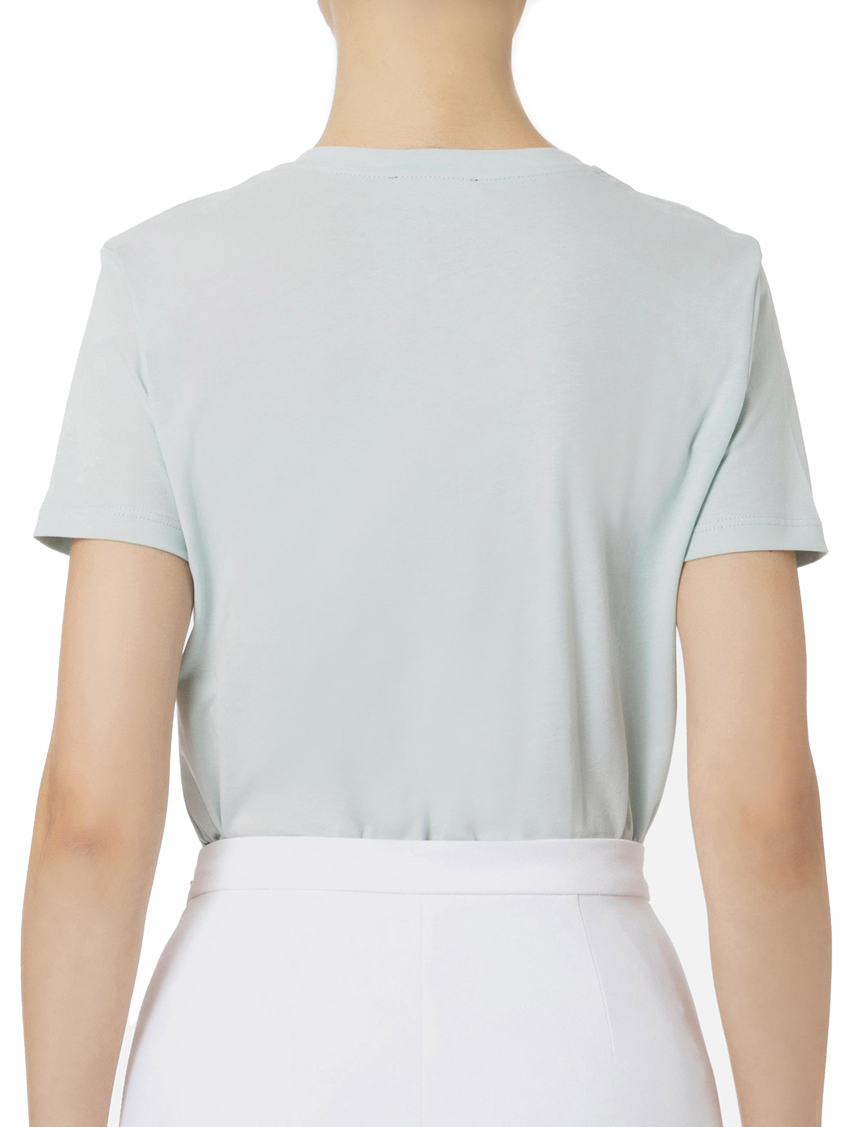T-shirt acqua cut-out logato MA52N41E2 BV9 ELISABETTA FRANCHI 