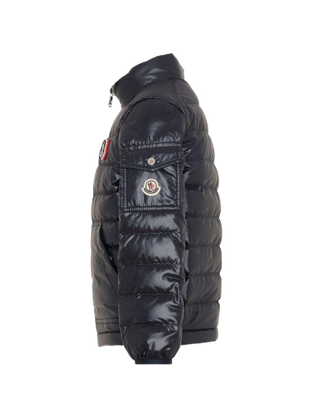 Piumino con zip e patch logo L19541A00006597YX 778 MONCLER KIDS 