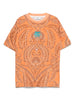 T-shirt arancio fantasia paisley