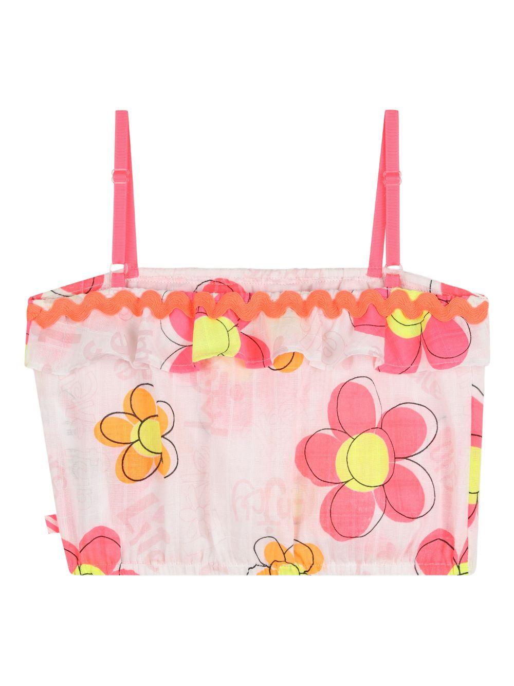 Top con spalline sottili a fantasia floreale U21854 10P BILLIE BLUSH KIDS 