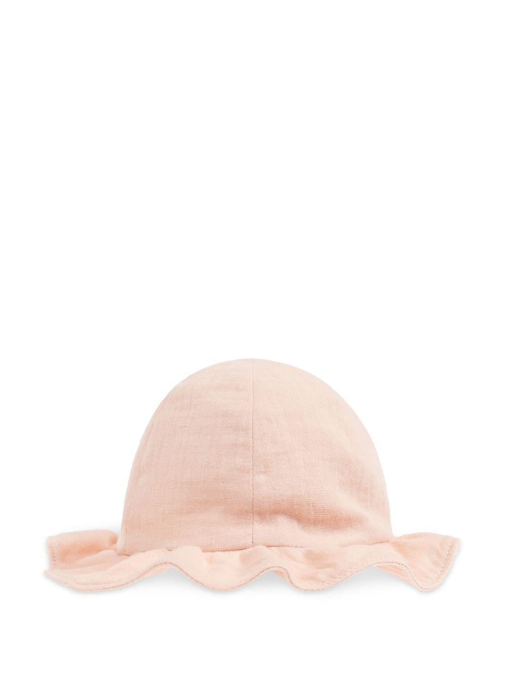 Cappello pescatore rosa tesa con ruches 9513B00009598AX 51V MONCLER KIDS 