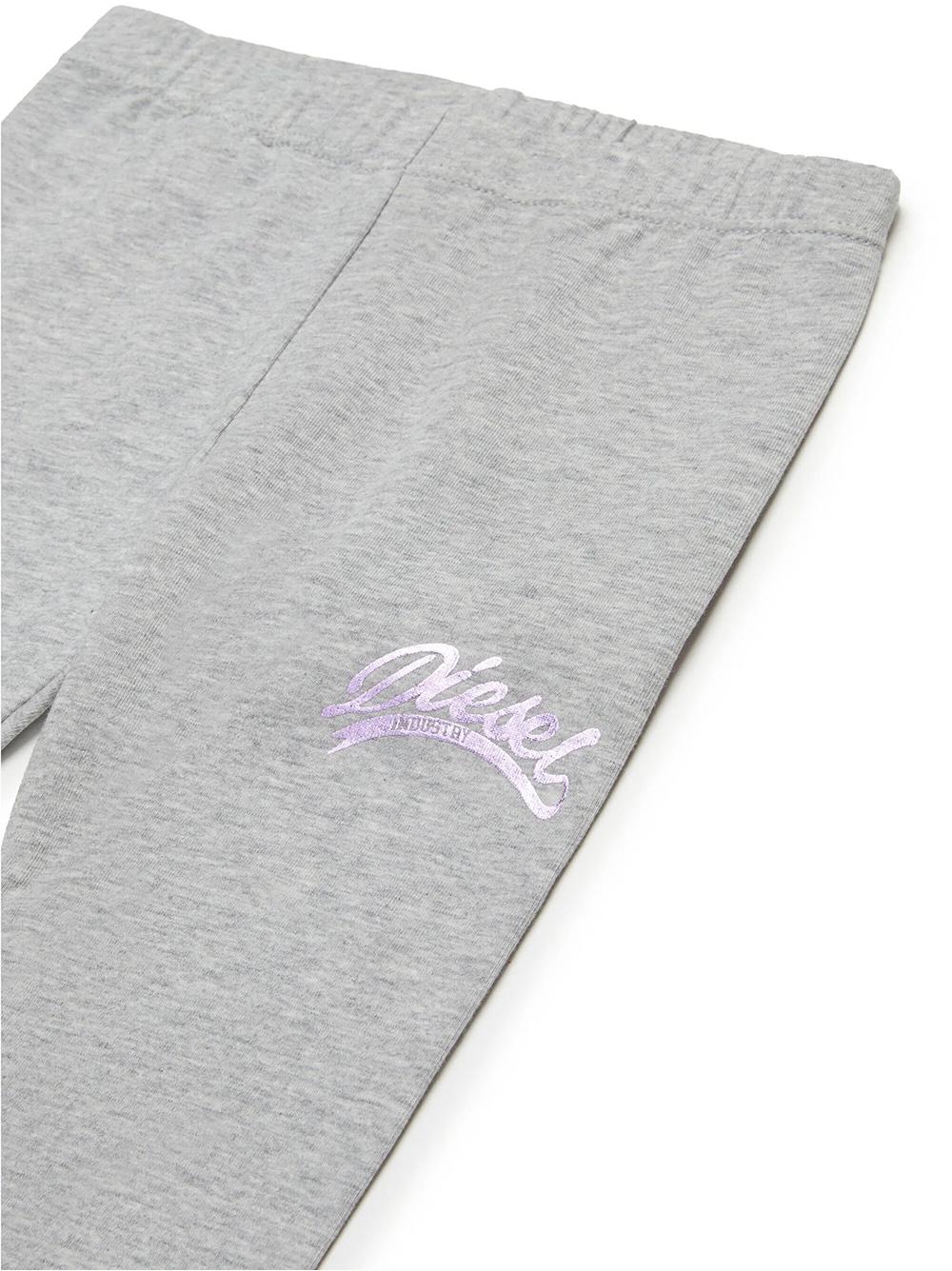 Leggins grigio neonata logo satin