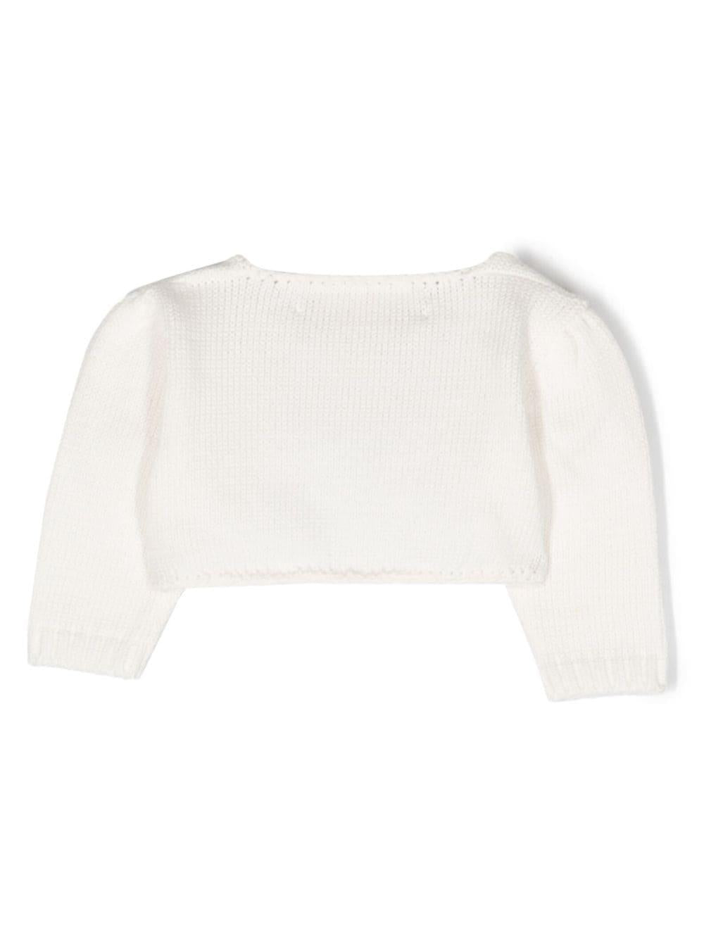 Coprispalle bianco neonata crop