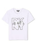 T-shirt bianca logo cuore argento