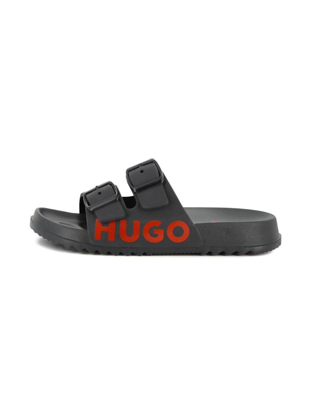 Sandali a fasce con fibbie G01193 09B HUGO KIDS 