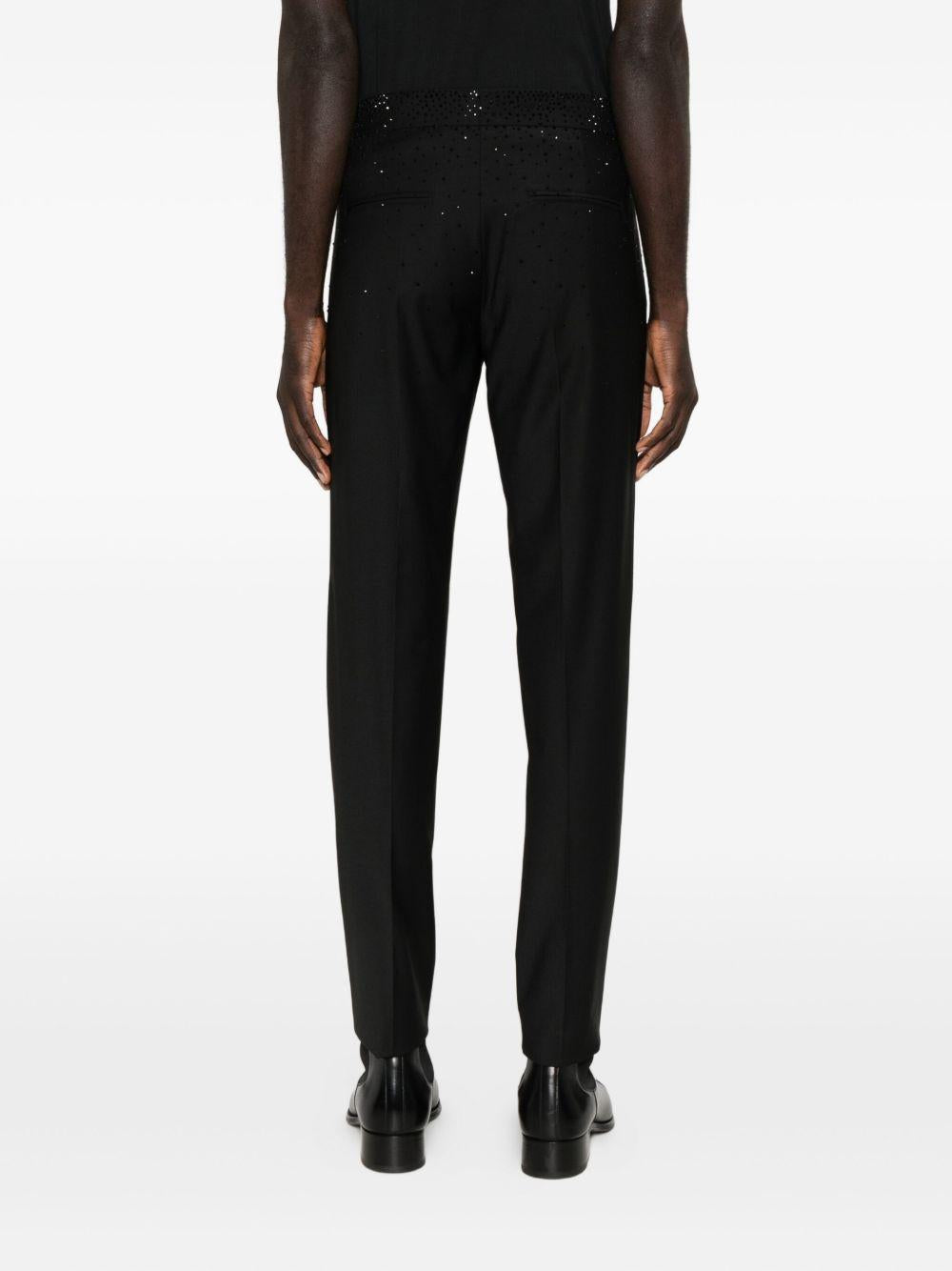 Pantaloni neri slim con strass 5PA225A685 K102 PATRIZIA PEPE 