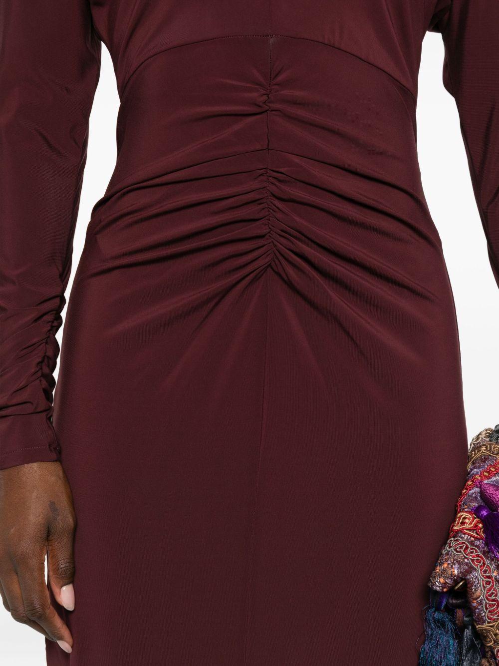 Abito midi con ruches sul davanti 2526626041600 002 MAX MARA STUDIO 