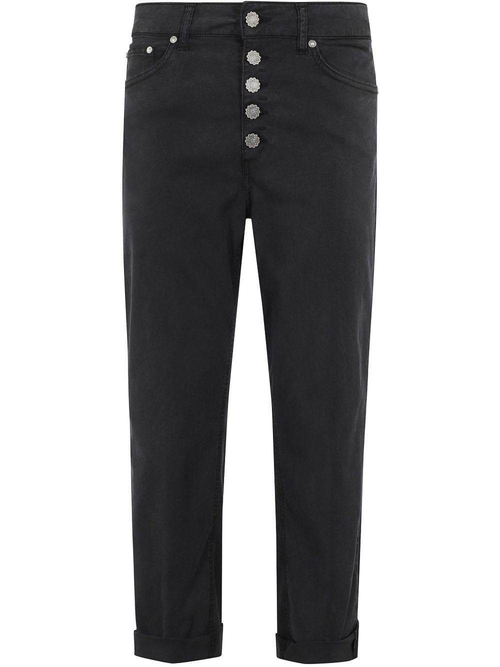 Pantalone Koon bottoni gioiello nero DP268BGSE068BM5 999 DONDUP 