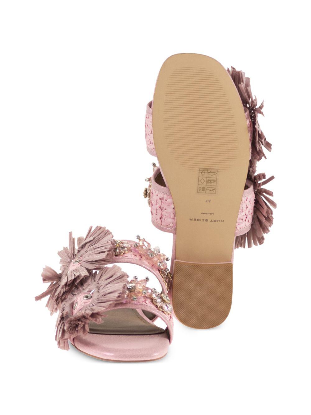 Sandali flat in raffia con fiocchi a frange 5588098 999 KURT GEIGER 