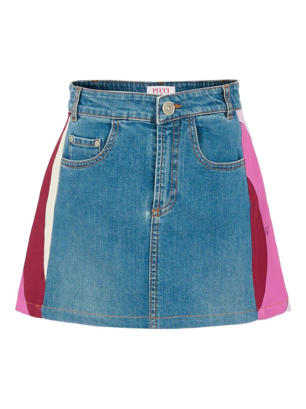 Gonna con Inserti Laterali PX7A91D0101 620 EMILIO PUCCI KIDS 