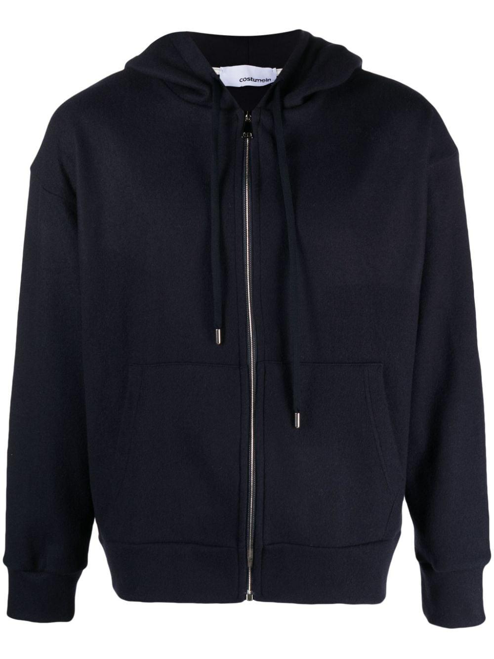 Felpa Uomo Blu Lana