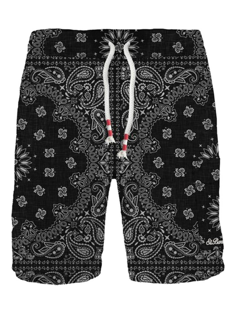 Bermuda Marsielle nero fantasia bandana MRE0002 04139H MC2 SAINT BARTH 
