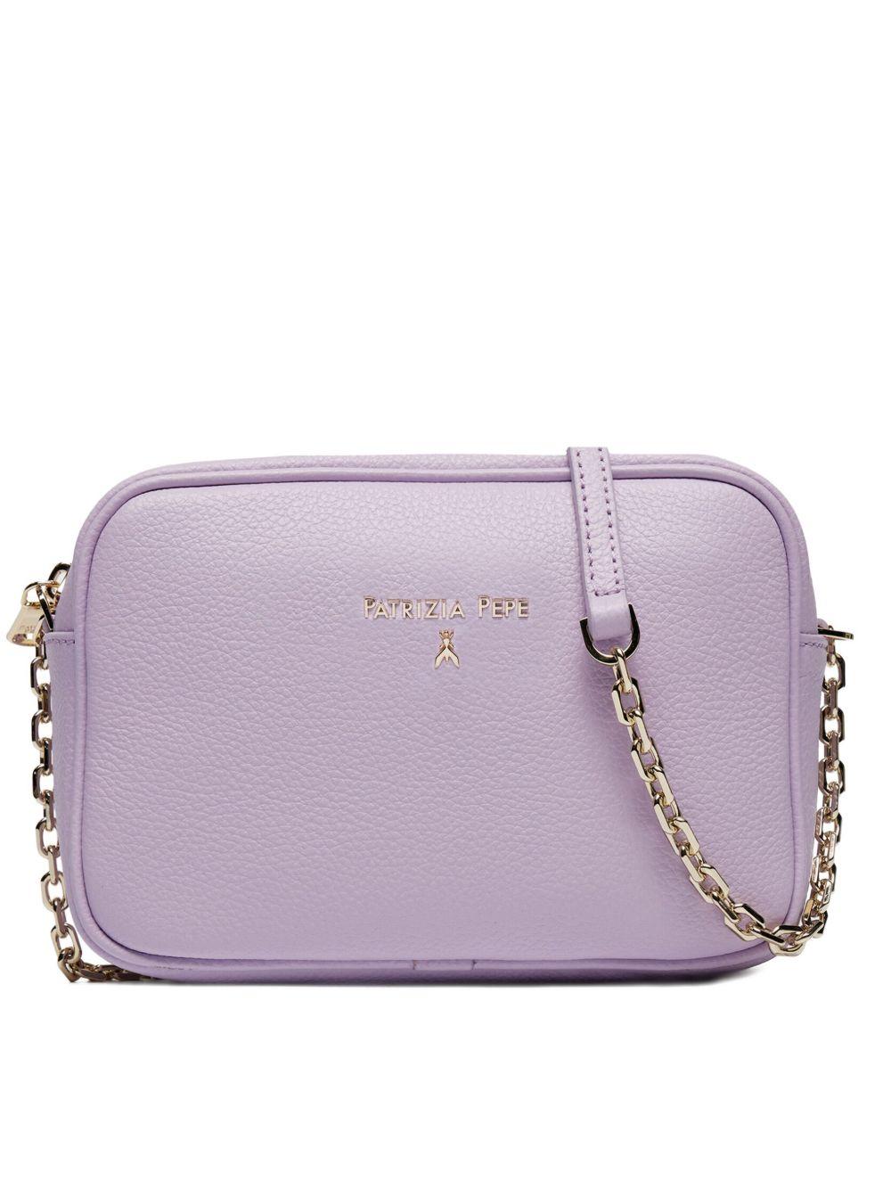 Borsa tracolla logo lettering lilla CB0071L001 M480 PATRIZIA PEPE 