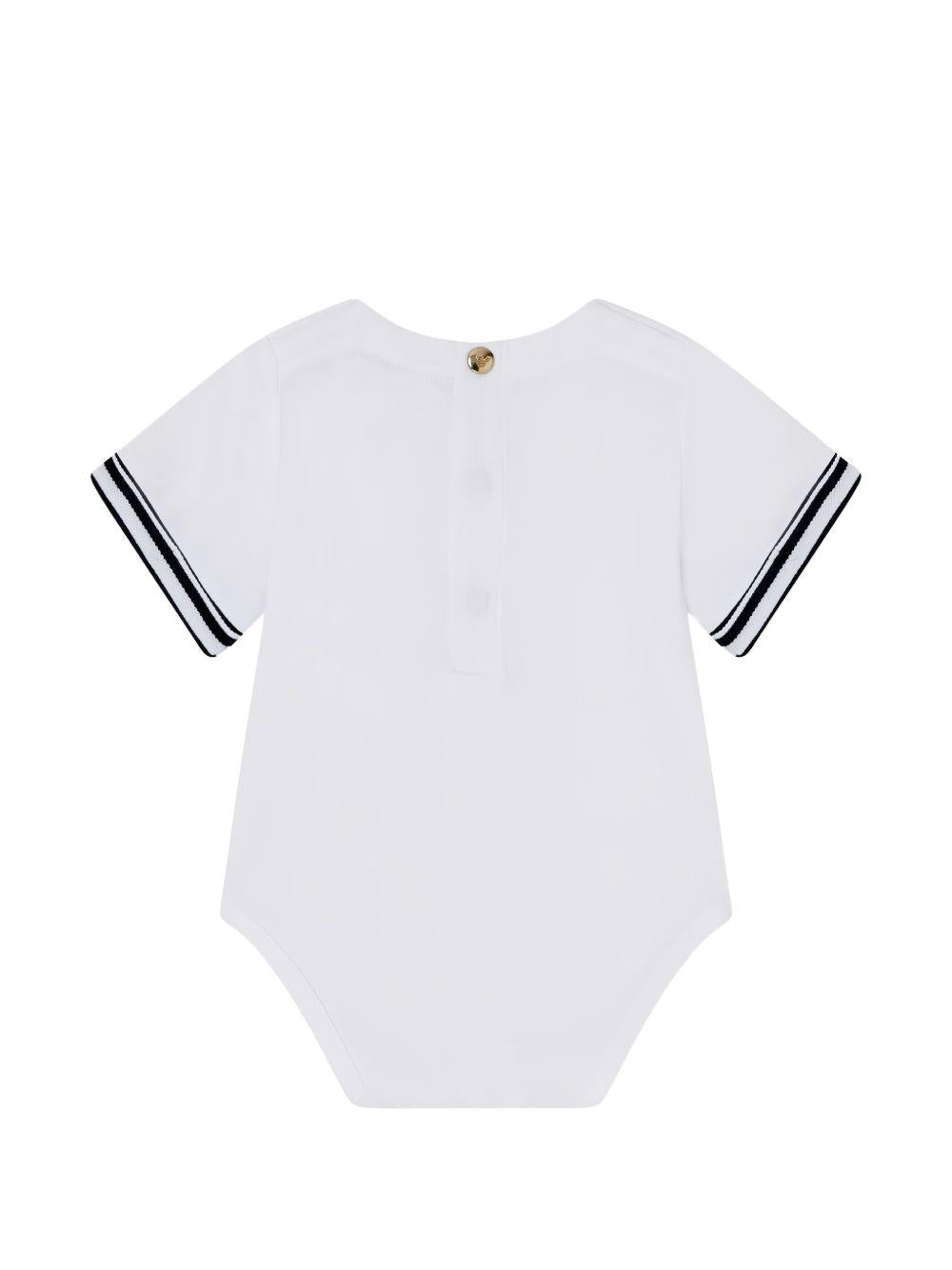 Tutina a righe con body in cotone EY000166AF22003 F0015 EMPORIO ARMANI KIDS 