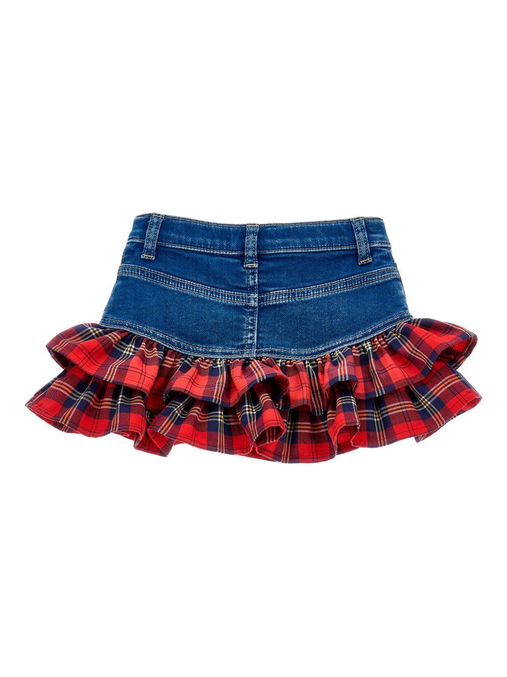 Gonna con Inserti e Orlo Increspato 19F711NP6043 0055 MONNALISA KIDS 