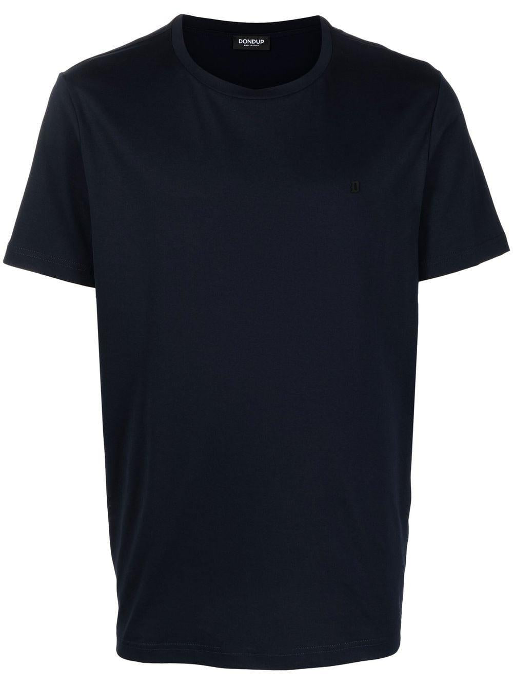 T-shirt Blu logo gommato US198JF0271UZL4 890 DONDUP 
