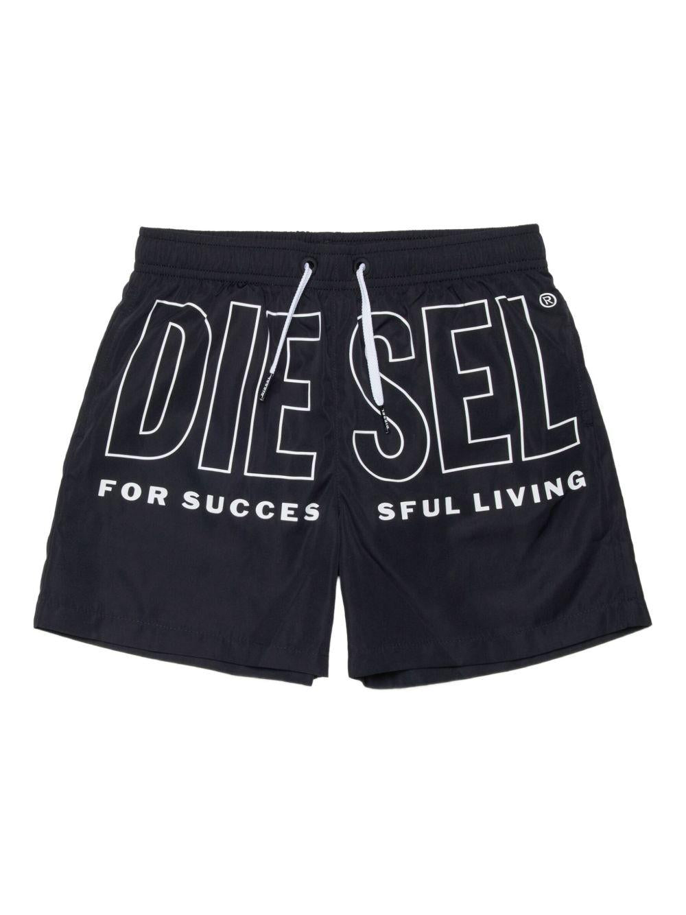 Boxer da bagno in poliestere con logo J02699KXBPB K900 DIESEL KIDS 