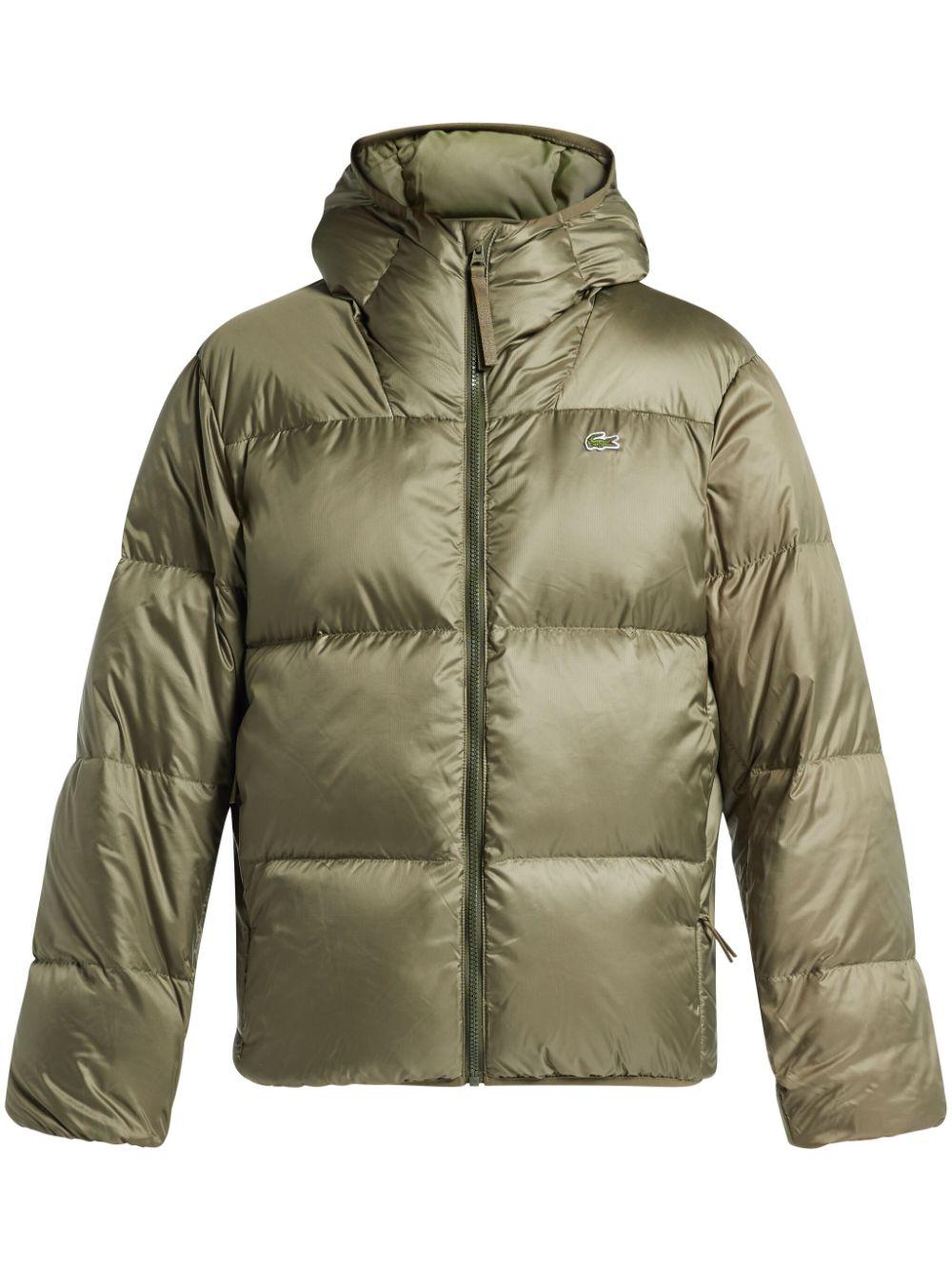 Giubbino verde cachi logo rilievo retro BH2905 BMY LACOSTE 