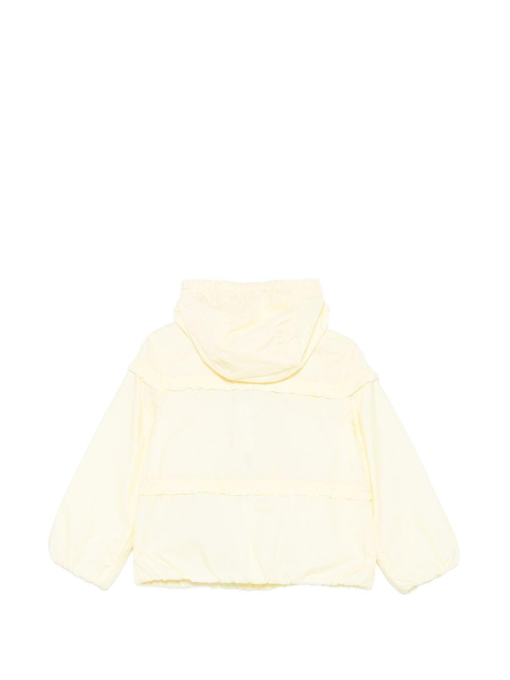 Piumino con cappuccio e dettaglio ruches L19511A0003153A5E 10V MONCLER KIDS 