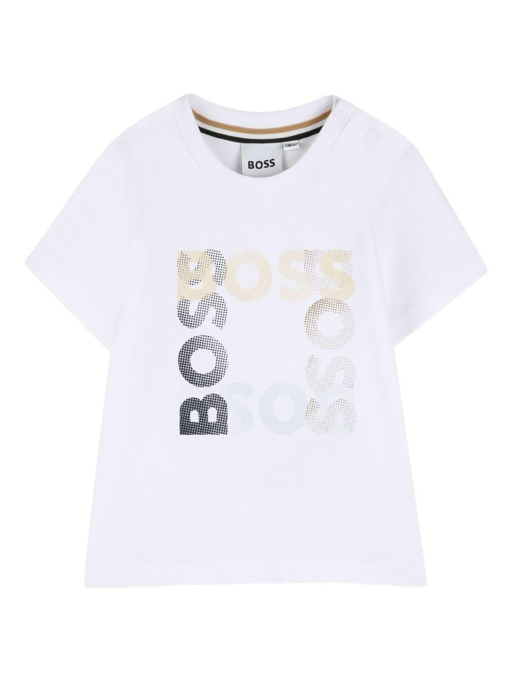 T-shirt con logo J52882 10P BOSS KIDSWEAR 