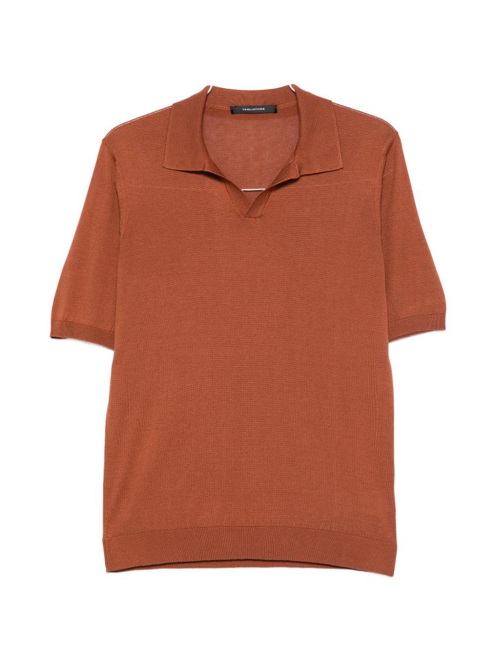 Polo in maglia terracotta scollo aperto KEITHGSE2603 161 TAGLIATORE 