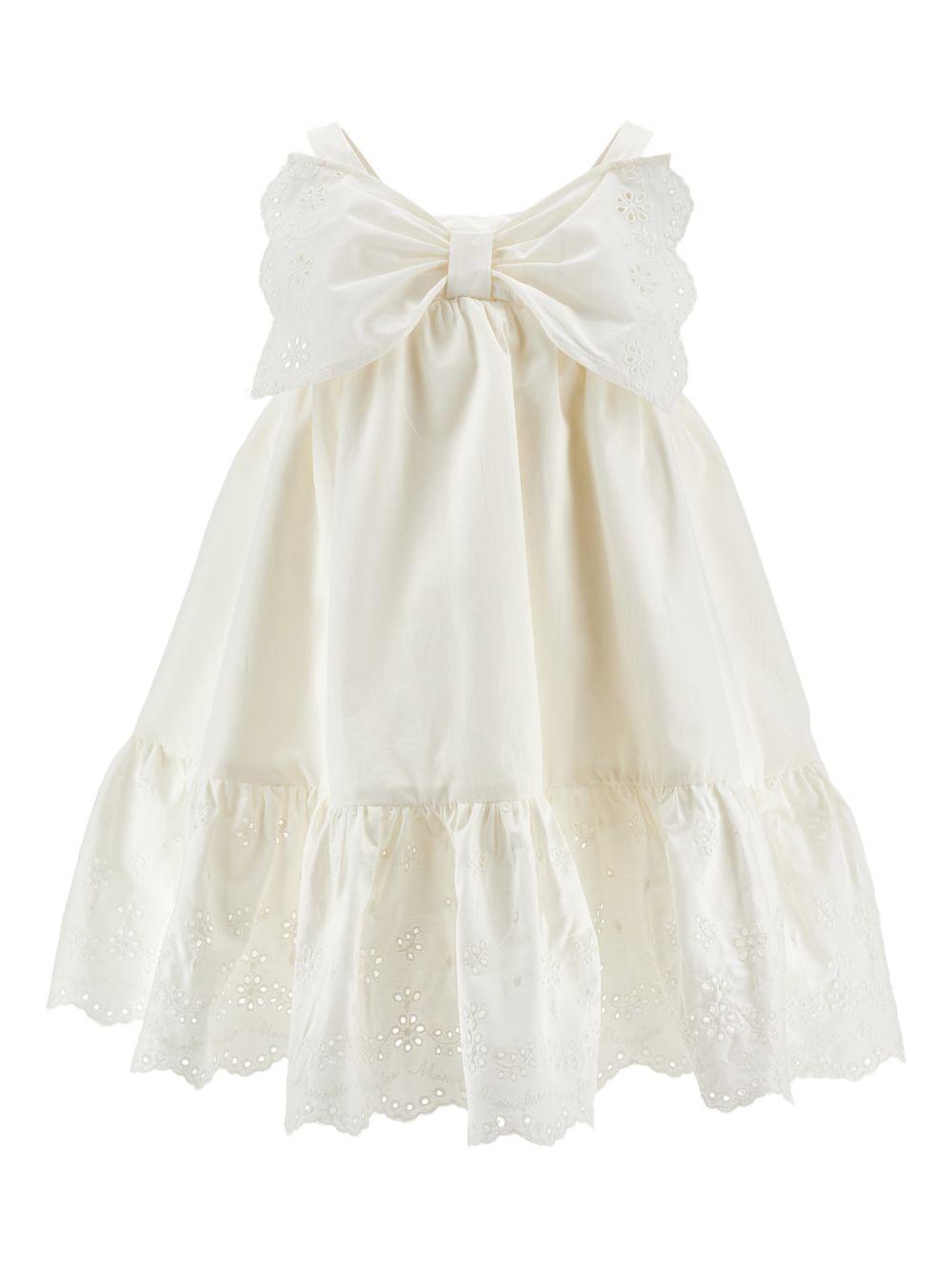 Abito con rouches panna 17G9027043 0099 MONNALISA KIDS 